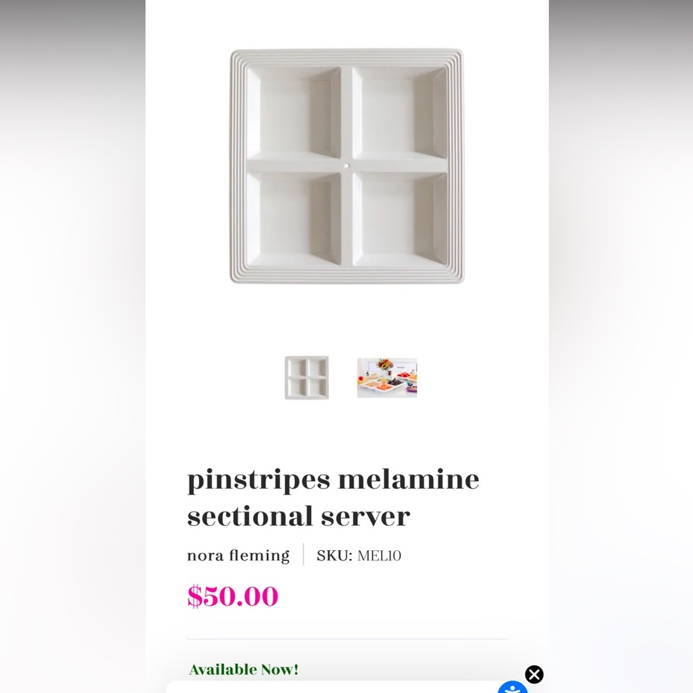 Nora Fleming Square Sectional Server